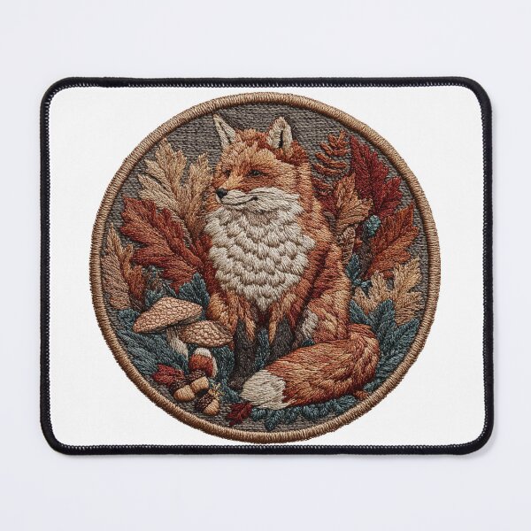 Item preview, Fox Patch in autumn leaves designed and sold by filou designs.
