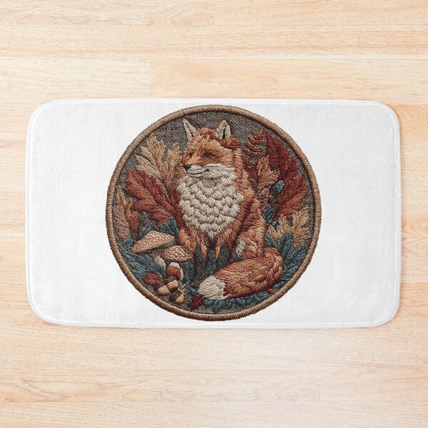 Item preview, Fox Patch in autumn leaves designed and sold by filou designs.