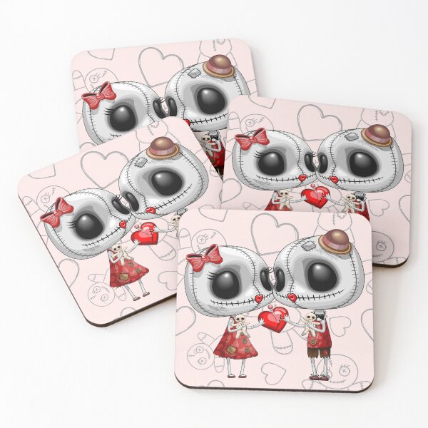 Item preview, Voodoo Dolls kiss in Love Cute Characters designed and sold by BluedarkArt.
