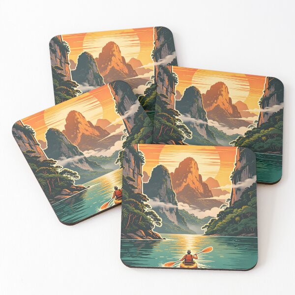 Item preview, Khao Sok Lake Thailand Kayak Adventures – Retro Sunset Series designed and sold by Spirit of Siam.