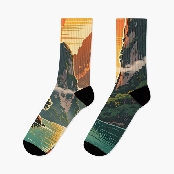 Item preview, Khao Sok Lake Thailand Kayak Adventures – Retro Sunset Series designed and sold by Spirit of Siam.