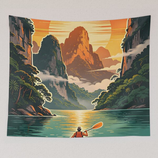 Item preview, Khao Sok Lake Thailand Kayak Adventures – Retro Sunset Series designed and sold by Spirit of Siam.