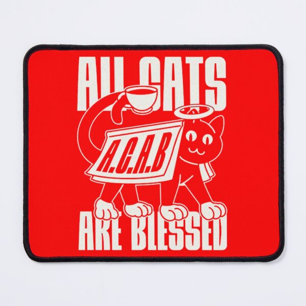 Item preview, All Cats Are Blessed - A.C.A.B. Angel Kitty Retro Poster designed and sold by GenZFashion000.