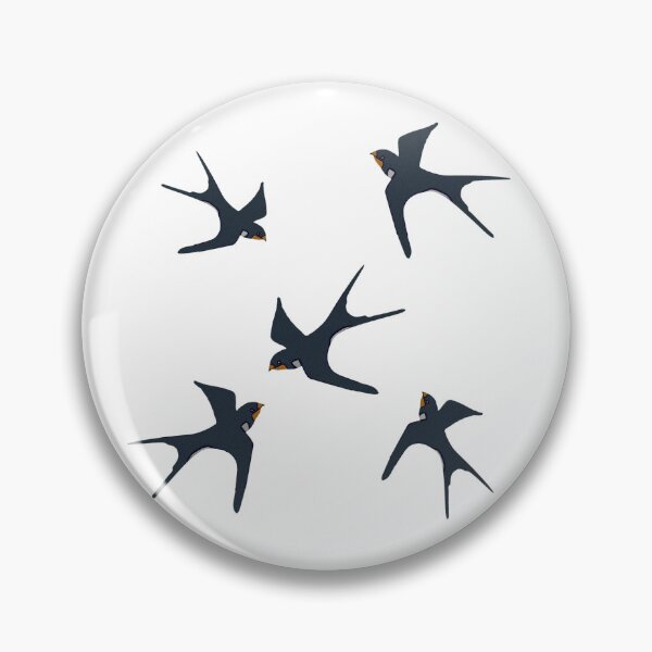 Item preview, Flock of Swallows, Birds for Females, Barn Swallows designed and sold by Kirei-Lily.