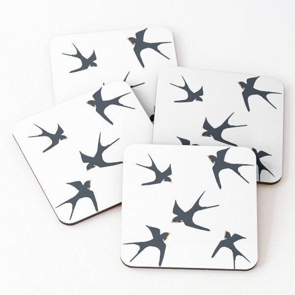 Item preview, Flock of Swallows, Birds for Females, Barn Swallows designed and sold by Kirei-Lily.