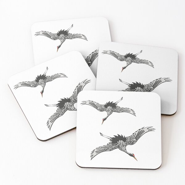 Item preview, flying red-crowned cranes, bird lover outfits, japanese art designed and sold by Kirei-Lily.