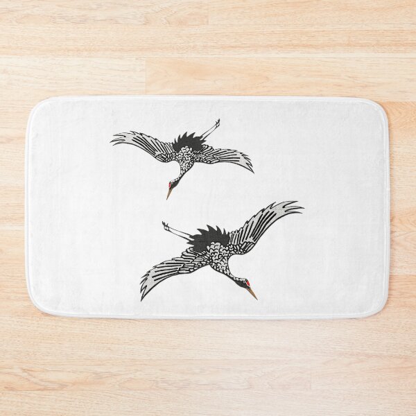 Item preview, flying red-crowned cranes, bird lover outfits, japanese art designed and sold by Kirei-Lily.
