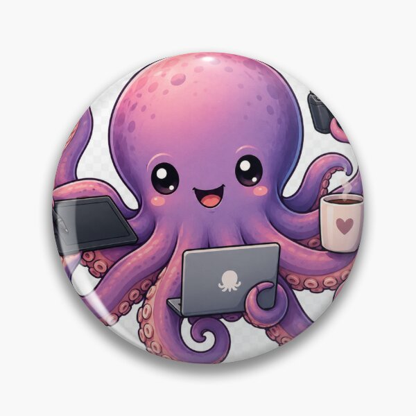 Item preview, Cute Kawaii Octopus Artist Sticker | Adorable Creative Ocean Character designed and sold by Ercancyhnn.