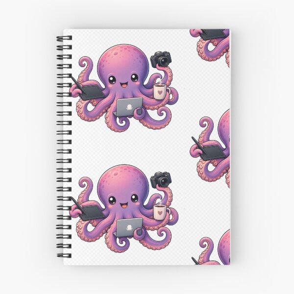 Item preview, Cute Kawaii Octopus Artist Sticker | Adorable Creative Ocean Character designed and sold by Ercancyhnn.