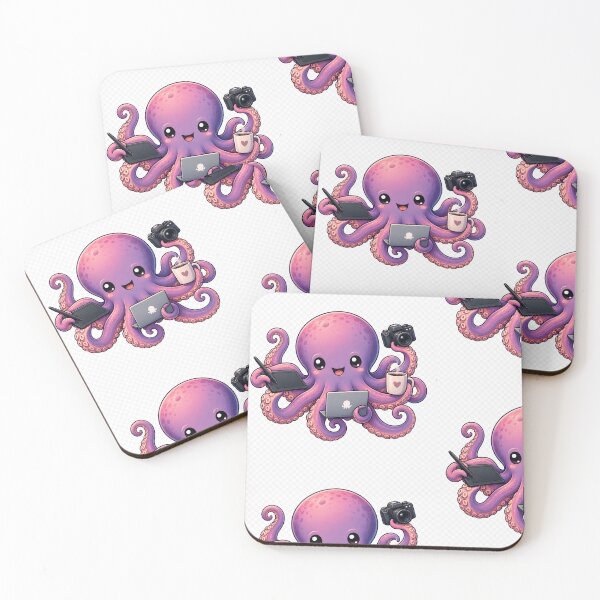 Item preview, Cute Kawaii Octopus Artist Sticker | Adorable Creative Ocean Character designed and sold by Ercancyhnn.