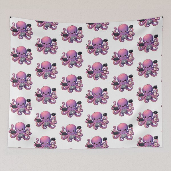 Item preview, Cute Kawaii Octopus Artist Sticker | Adorable Creative Ocean Character designed and sold by Ercancyhnn.