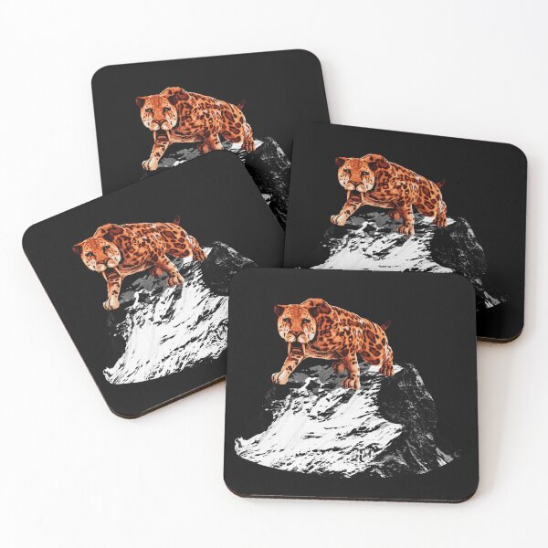 Item preview, Saber-toothed tiger, prehistoric motifs, prehistoric cat, Smilodon, male big cat designed and sold by Kirei-Lily.