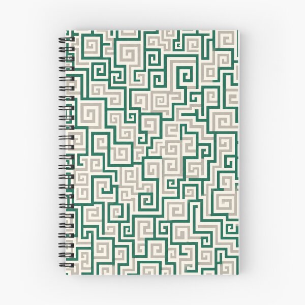 Item preview, Greek Key Labyrinth Pattern – Emerald and Sand Geometric Design designed and sold by Skaldcraft.