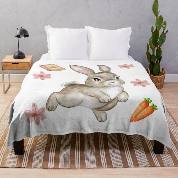 Item preview, Vintage Storybook Bunny – Whimsical Watercolor Rabbit Cottagecore Art designed and sold by NOUURRRR.