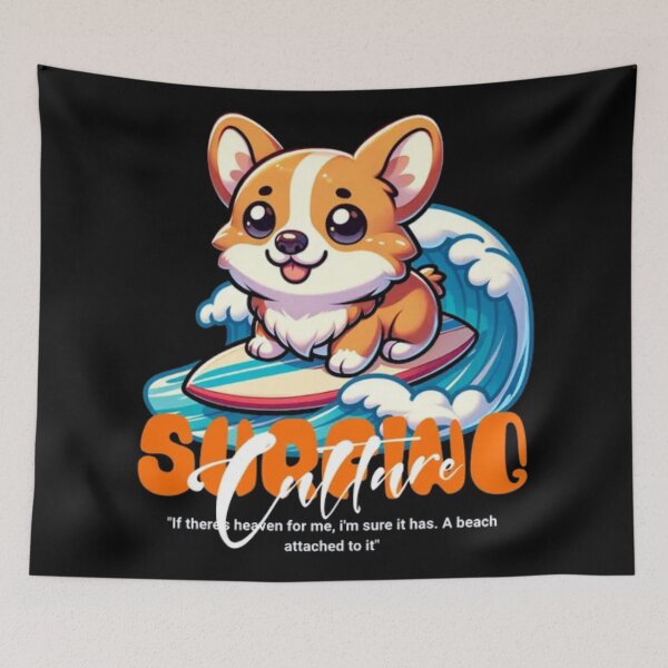 Item preview, Surfing Culture Surfing Corgi - Cute Surfer Dog Beach Vibe designed and sold by GenZFashion000.