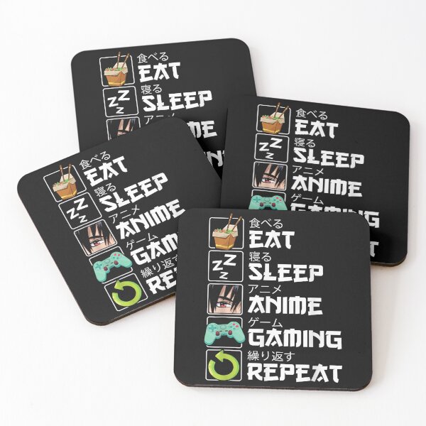 Item preview, Eat Sleep Anime Gaming Repeat Kawaii Otaku Anime Manga designed and sold by KorulaxTor.