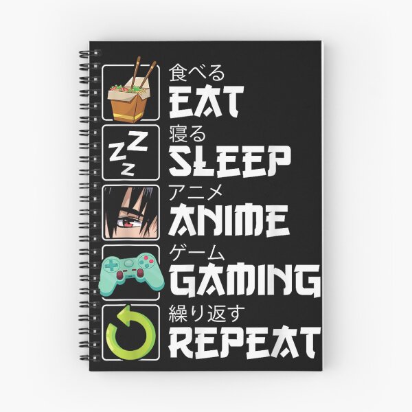Item preview, Eat Sleep Anime Gaming Repeat Kawaii Otaku Anime Manga designed and sold by KorulaxTor.