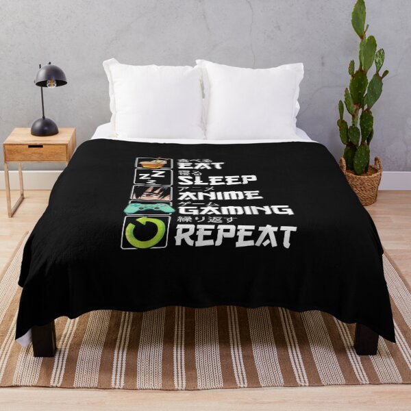 Item preview, Eat Sleep Anime Gaming Repeat Kawaii Otaku Anime Manga designed and sold by KorulaxTor.