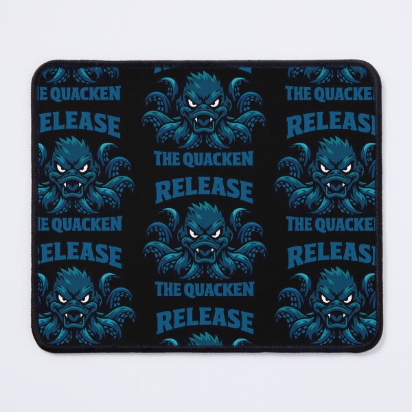 Item preview, Release The Quacken Funny Duck Cthulhu Monster Typography designed and sold by TeeTimeTreasure.