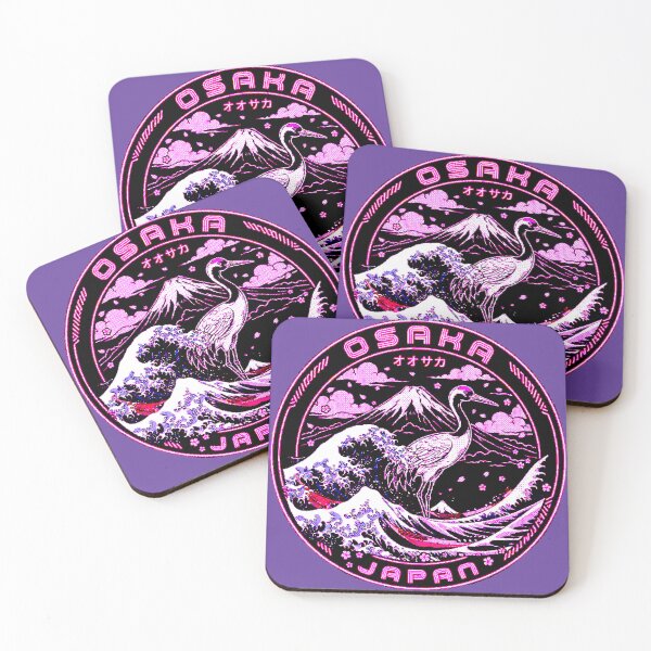 Item preview, Osaka Japan Neon | Cyberpunk Design Crane and Fuji Wave designed and sold by AstronautMerch.