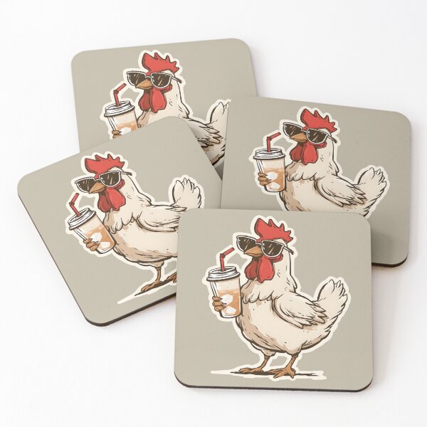 Item preview, Iced Coffee Hen, Gifts For Coffee Lovers designed and sold by Lina Caro.