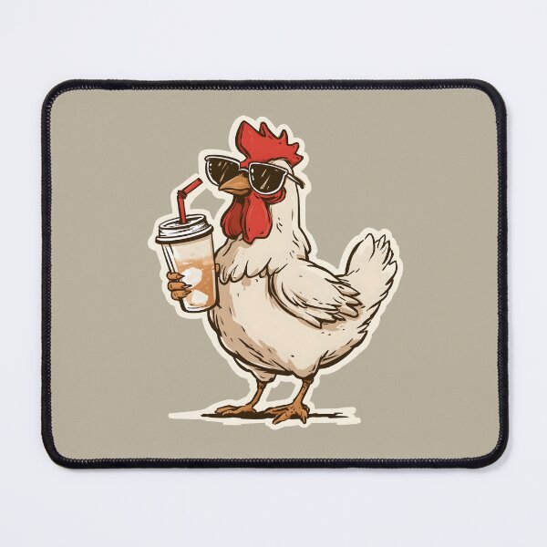 Item preview, Iced Coffee Hen, Gifts For Coffee Lovers designed and sold by Lina Caro.