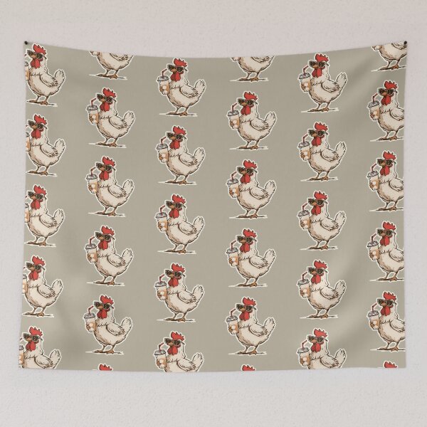 Item preview, Iced Coffee Hen, Gifts For Coffee Lovers designed and sold by Lina Caro.
