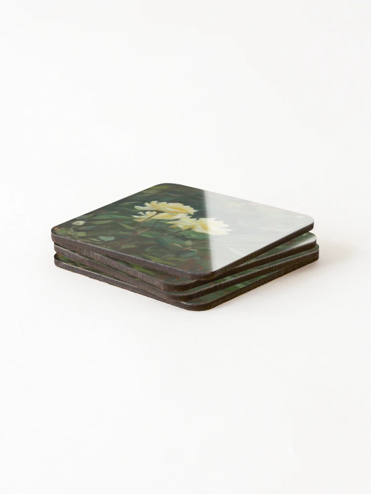 Thumbnail 4 of 5, Coasters (Set of 4), Wild Roses designed and sold by SharonTheFirst.
