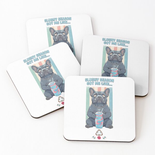Item preview, Slushy Season Got Me Like - Funny French Bulldog Brain Freeze T-Shirt designed and sold by Whimsy Trail Co.