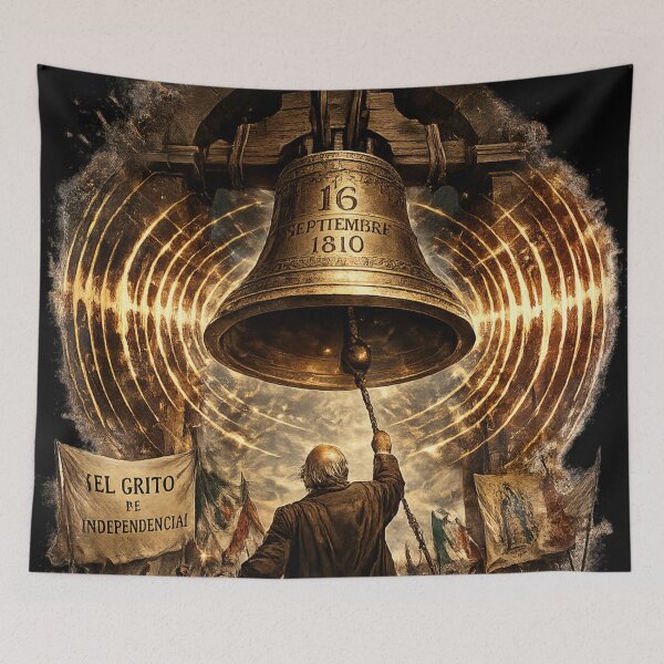Item preview, El Grito De Independencia Bell September 16 1810 Mexican Independence Day Art designed and sold by irfanshikh.