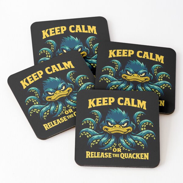 Item preview, Keep Calm Or Release The Quacken Funny Duck Monster Design designed and sold by TeeTimeTreasure.