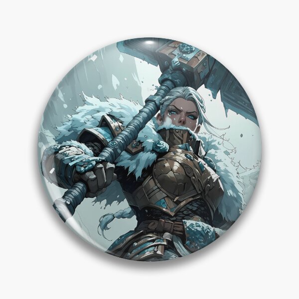 Item preview, Frozen Valkyrie Battle Maiden Direwolves Epic Fantasy Artwork designed and sold by BorgSpareParts.