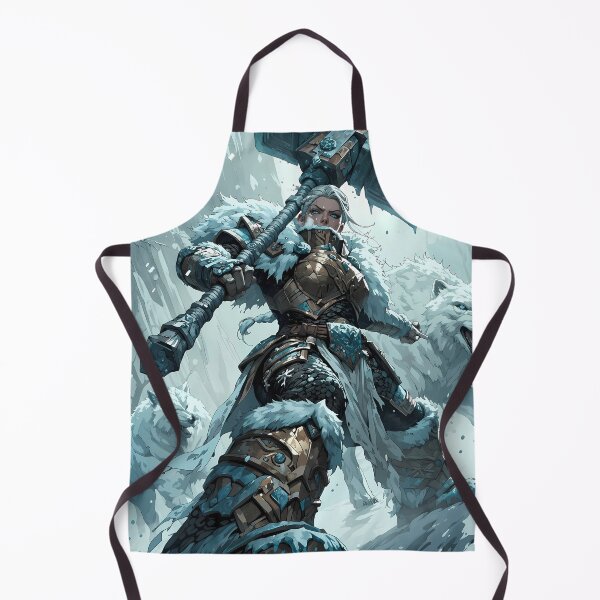 Item preview, Frozen Valkyrie Battle Maiden Direwolves Epic Fantasy Artwork designed and sold by BorgSpareParts.