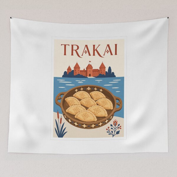 Item preview, Trakai Traditional Kibinai Travel Poster designed and sold by Beyond Destinations.