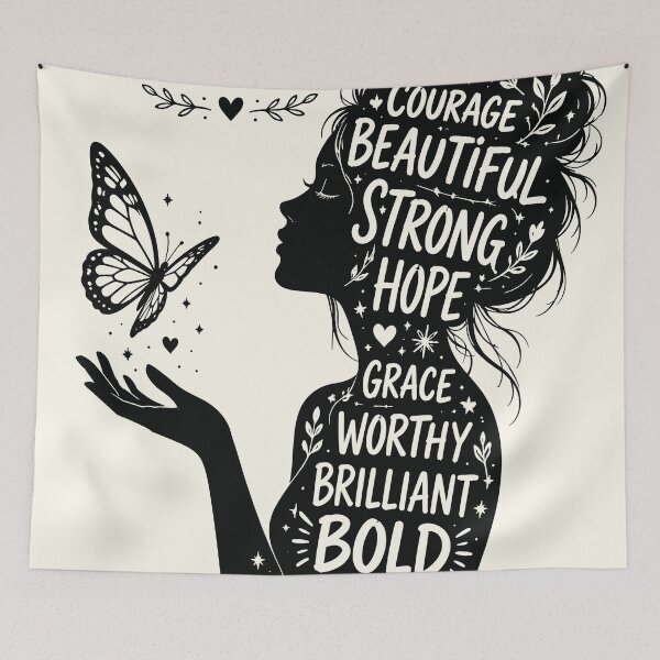Item preview, Your Wings Were Always There - Inspirational Woman Typography Art designed and sold by arfindo-indra.