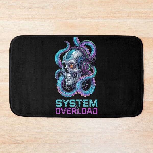 Item preview, Cyberpunk Skull System Overload Techno Rave designed and sold by crouchingpixel.