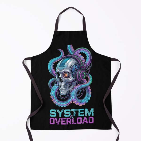 Item preview, Cyberpunk Skull System Overload Techno Rave designed and sold by crouchingpixel.