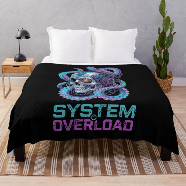 Item preview, Cyberpunk Skull System Overload Techno Rave designed and sold by crouchingpixel.