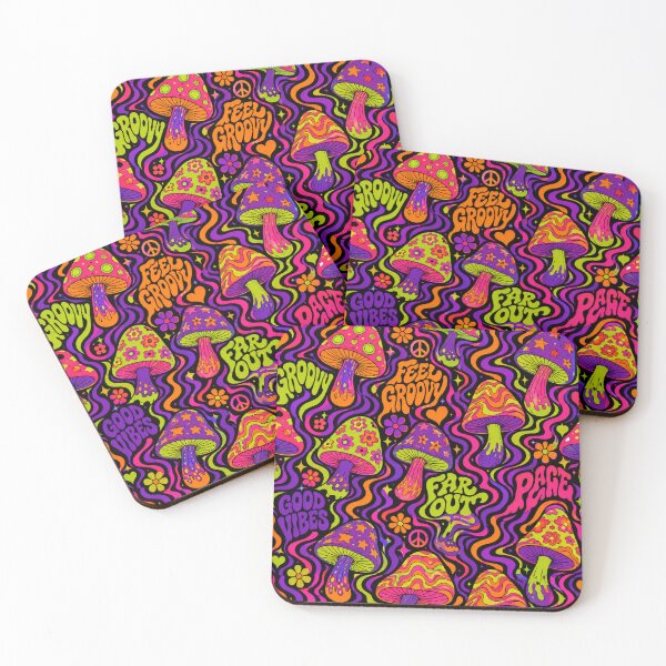 Item preview, Retro Psychedelic Mushroom Design designed and sold by Myra365Art.