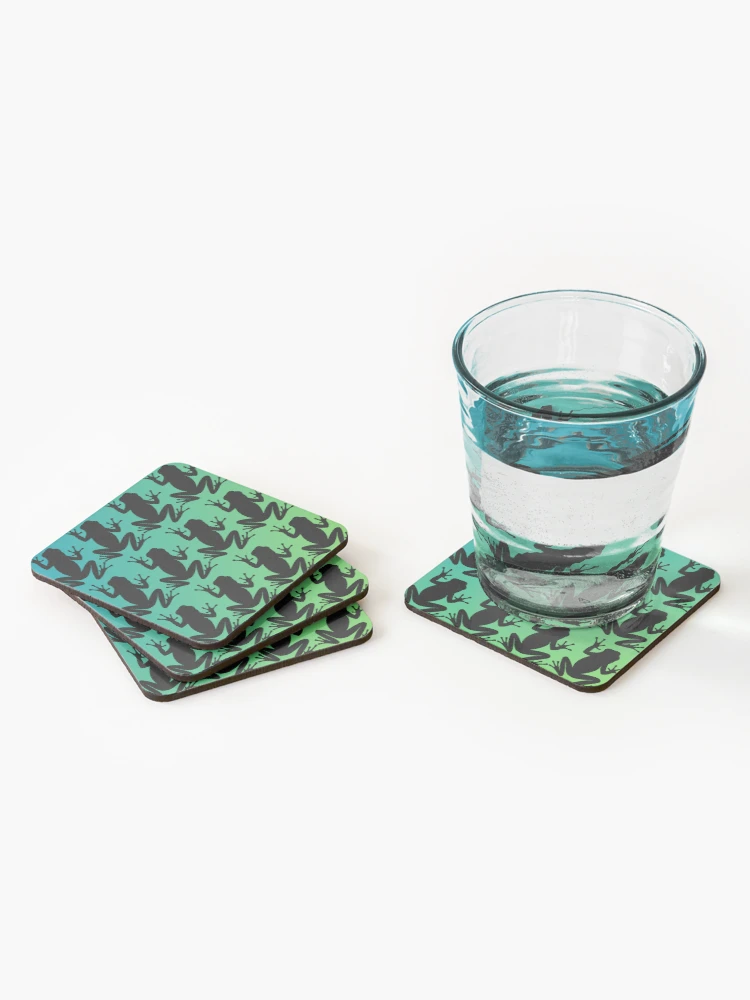 Thumbnail 2 of 5, Coasters (Set of 4), Frog Pattern designed and sold by GeoGoose.