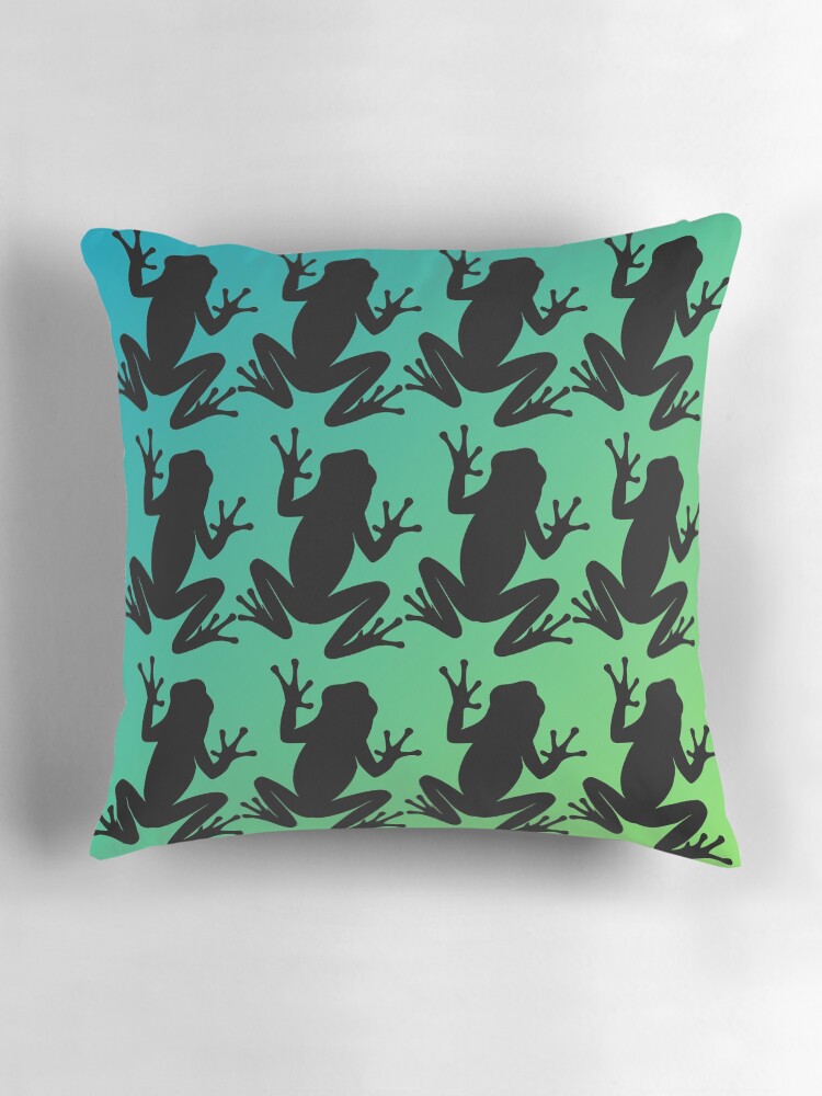 Thumbnail 3 of 4, Pillow, Frog Pattern designed and sold by GeoGoose.