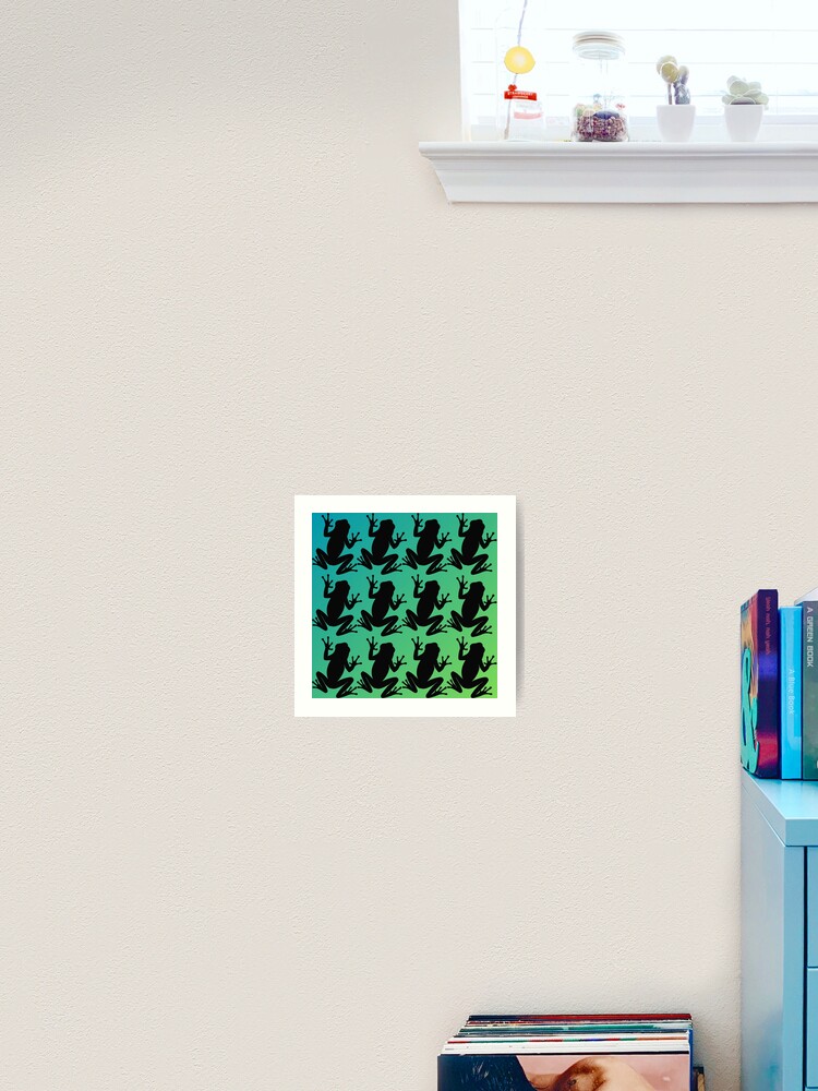 Thumbnail 2 of 3, Art Print, Frog Pattern designed and sold by GeoGoose.
