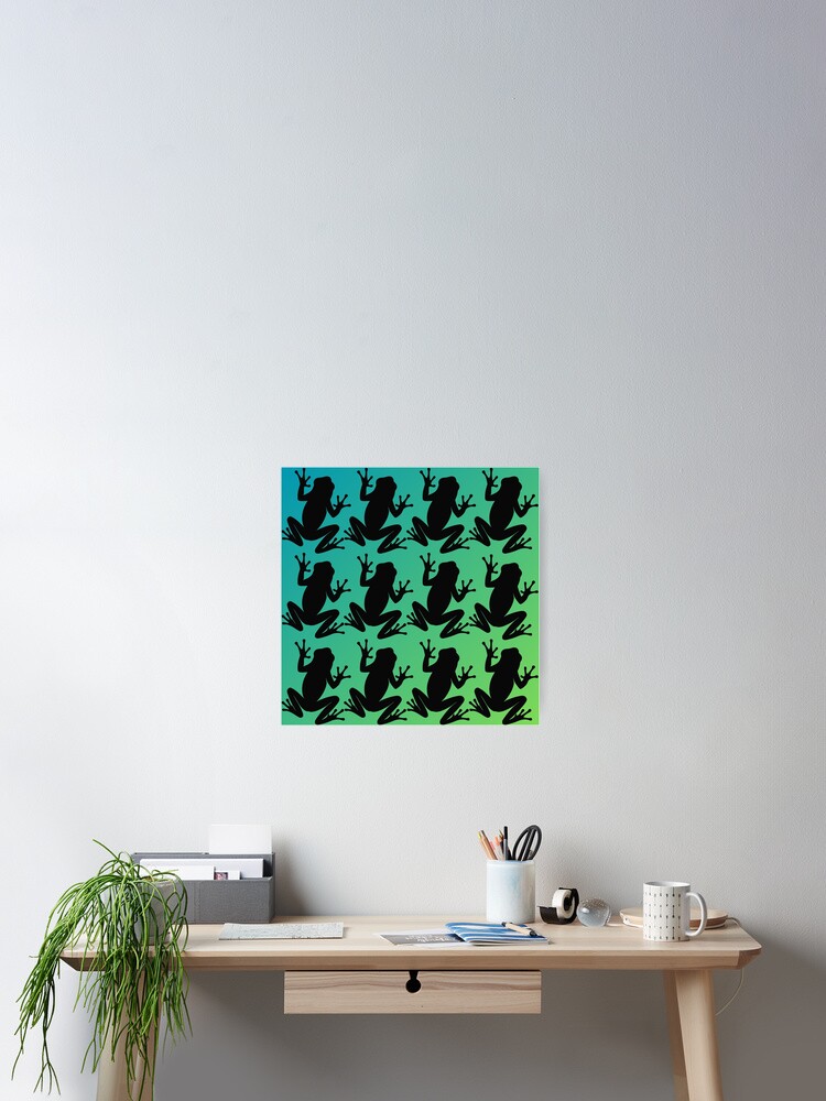 Thumbnail 2 of 3, Poster, Frog Pattern designed and sold by GeoGoose.