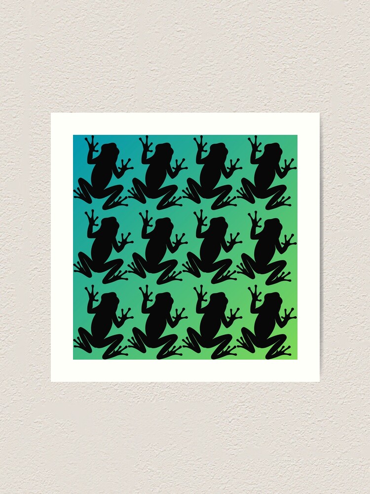 Thumbnail 1 of 3, Art Print, Frog Pattern designed and sold by GeoGoose.