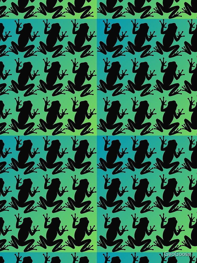 Thumbnail 3 of 3, Scarf, Frog Pattern designed and sold by GeoGoose.