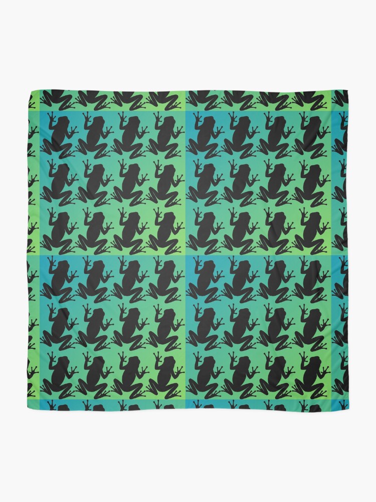 Thumbnail 2 of 3, Scarf, Frog Pattern designed and sold by GeoGoose.