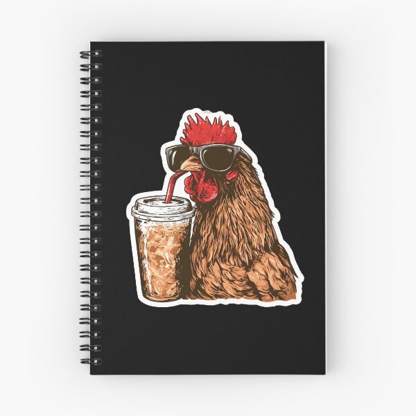 Item preview, Iced Coffee Hen, Funny Gifts For Coffee Lovers designed and sold by Lina Caro.