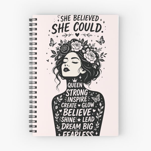 Item preview, She Believed She Could - Inspirational Woman Typography Art designed and sold by arfindo-indra.