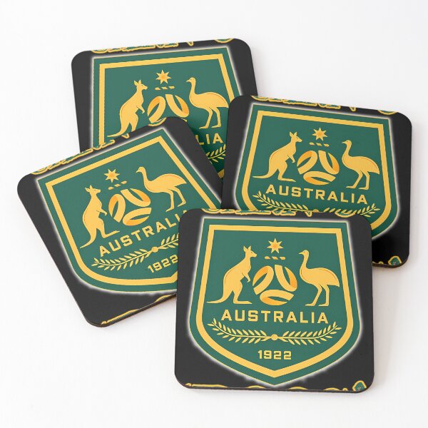Item preview, Aussie Soccer - Socceroos - 'CARN U 'ROOS!' Australia 1922 designed and sold by ChromeStreet.