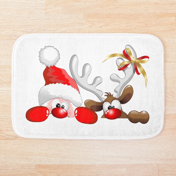 Item preview, Santa and Reindeer Funny Peeking Characters designed and sold by BluedarkArt.